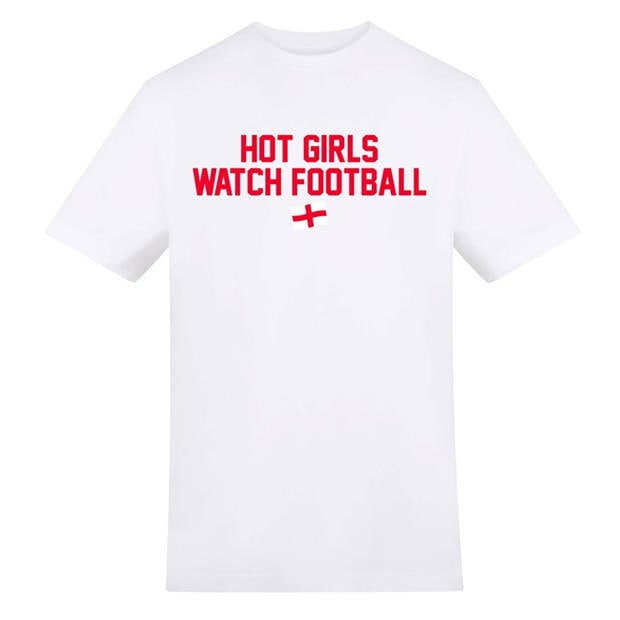 Hot Girls - AWD - Printed Womens England World Cup Fan Tee
