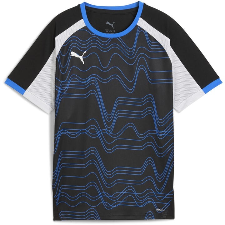 Puma  Kids Black Individualliga Graphic Jersey Jr T-Shirt in Size 11 - 12 Years, Sports Direct