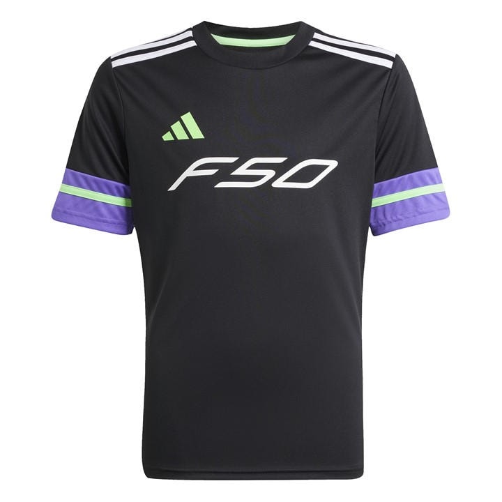 Adidas  Kids Black F50 Short Sleeve Training Shirt  in Size 13 - 14 Years, Sports Direct