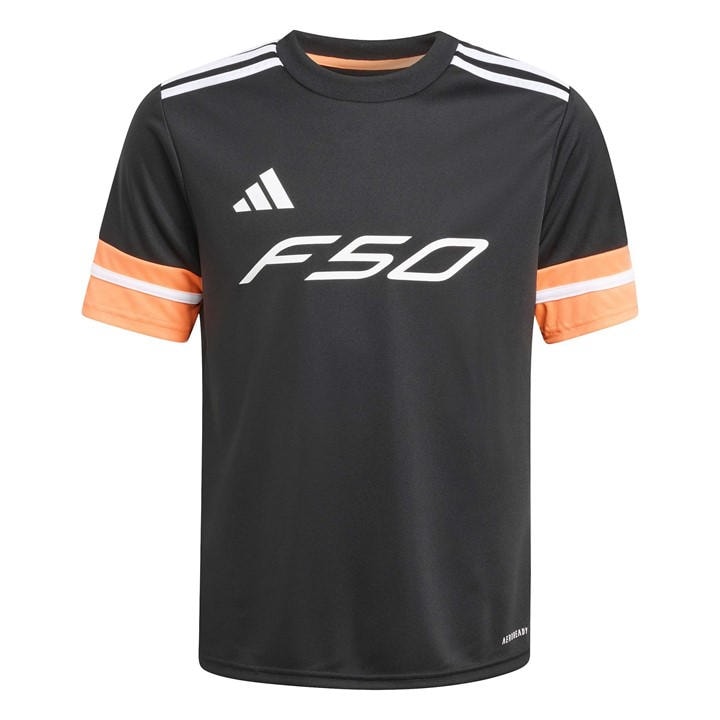 Adidas  Kids Black F50 Short Sleeve Training Shirt  in Size 13 - 14 Years, Sports Direct