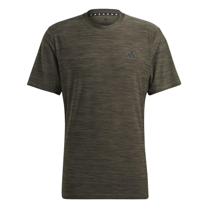 Adidas Men's Green Train Essentials Stretch Training T-Shirt in Size L, Sports Direct