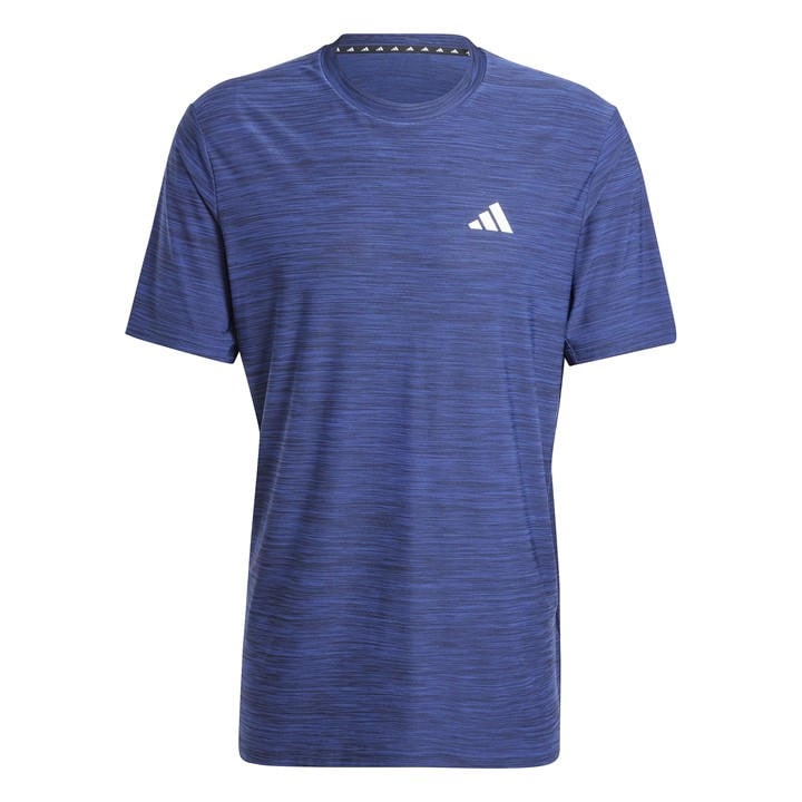 Adidas Men's Blue Train Essentials Stretch Training T-Shirt in Size L, Sports Direct