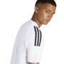 White/Black - adidas - Classic 3 Stripe Sereno T-Shirt Mens