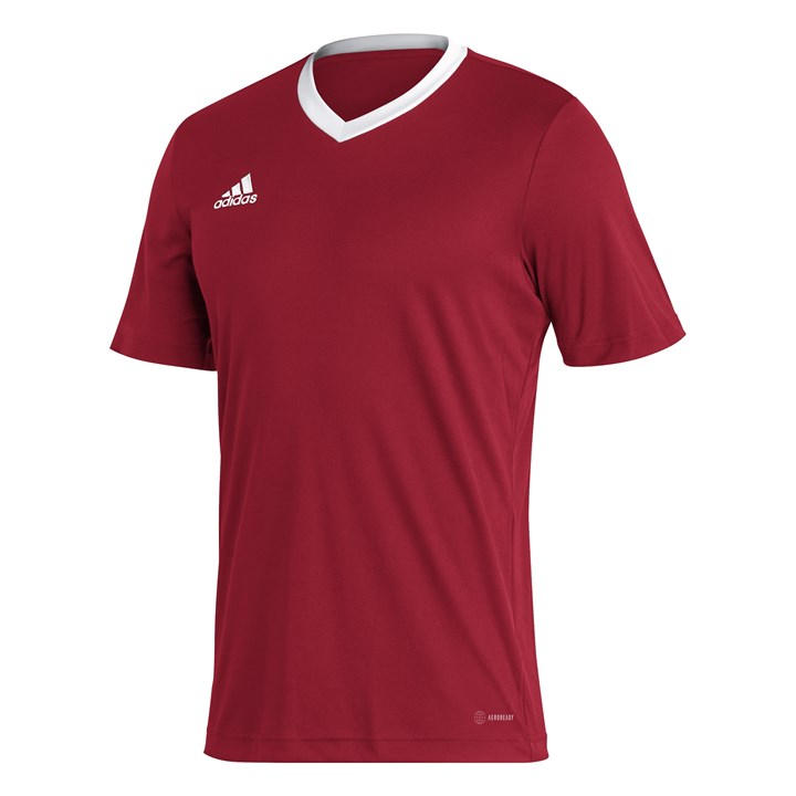 Adidas Men's Red Entrada 22 Short Sleeve Jersey Top in Size XL, Sports Direct