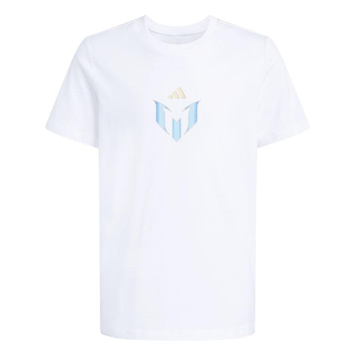 Adidas  Kids White Messi Graphic T-Shirt Kids in Size 13 - 14 Years, Sports Direct