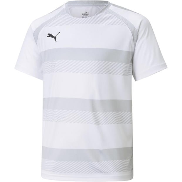 Wht-GlcrGry-Blk - Puma - Puma Teamvision Jersey Jr T-Shirt Unisex Kids