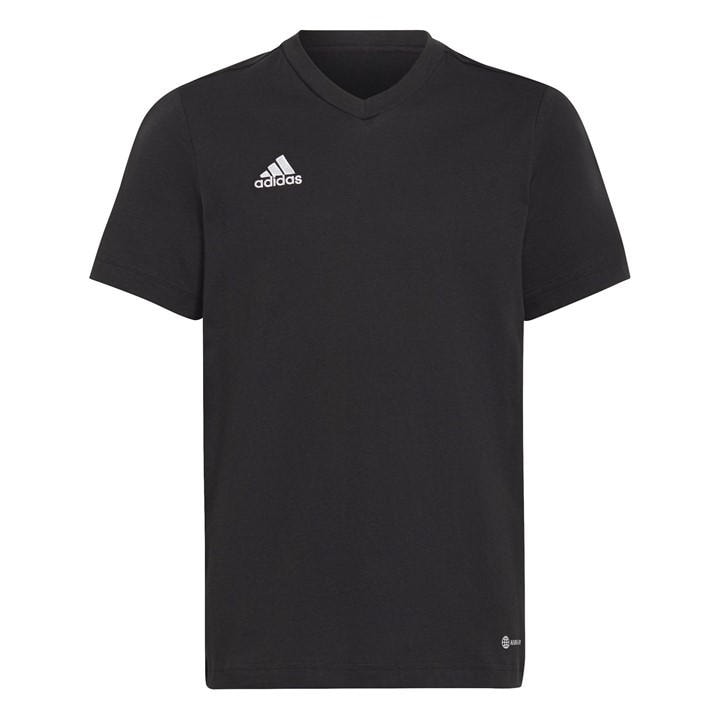 Adidas  Kids Black Ent 22 T-Shirt  in Size 13 - 14 Years, Sports Direct