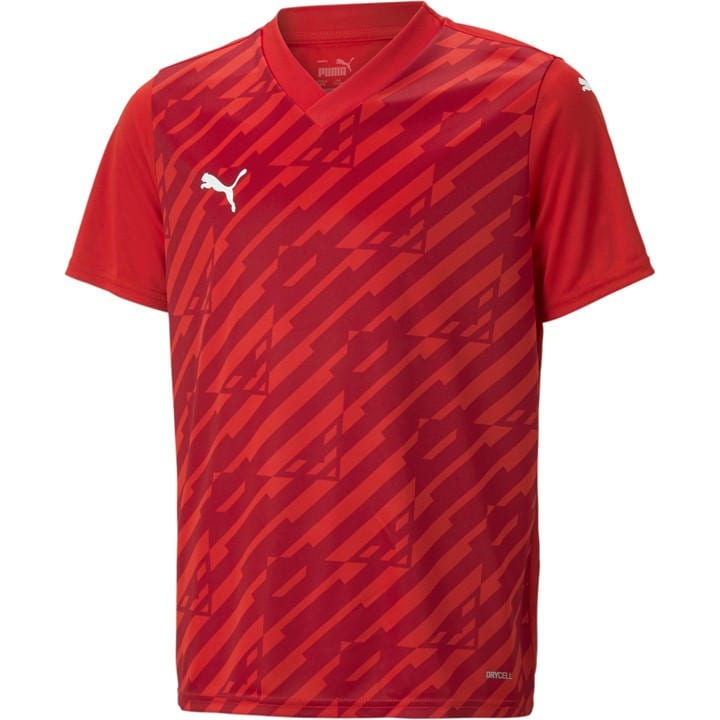 Puma Boys Red Kids' Teamate Short-Sleeve Performance T-Shirt in Size 7 - 8 Years, Sports Direct