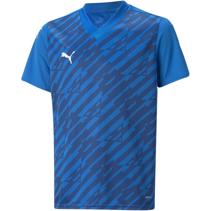 Puma Boys Blue Kids' Teamate Short-Sleeve Performance T-Shirt in Size 7 - 8 Years, Sports Direct