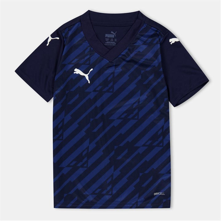 Puma Boys Blue Kids' Teamate Short-Sleeve Performance T-Shirt in Size 5 - 6 Years, Sports Direct