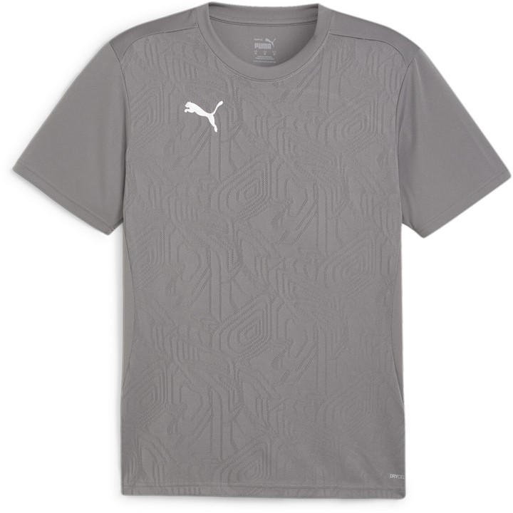 Puma Men's Grey Teamfinal Training Short-Sleeve Performance T-Shirt in Size 2XL, Sports Direct