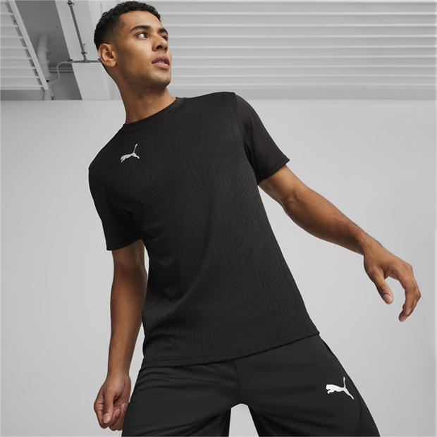 Black/Si - Puma - Men's Teamfinal Training Short-Sleeve Performance T-Shirt