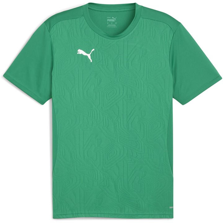 Puma Men's Green Teamfinal Training Short-Sleeve Performance T-Shirt in Size 3XL, Sports Direct