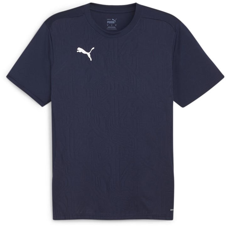 Puma Men's Blue Teamfinal Training Short-Sleeve Performance T-Shirt in Size L, Sports Direct