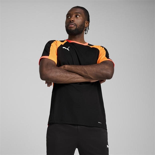 Black/Heat Fire - Puma - Puma Individualliga Jersey T-Shirt Mens
