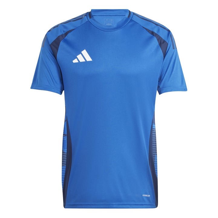 Adidas Men's Blue Tiro24 Short Sleeve Performance T-Shirt in Size 2XL, Sports Direct