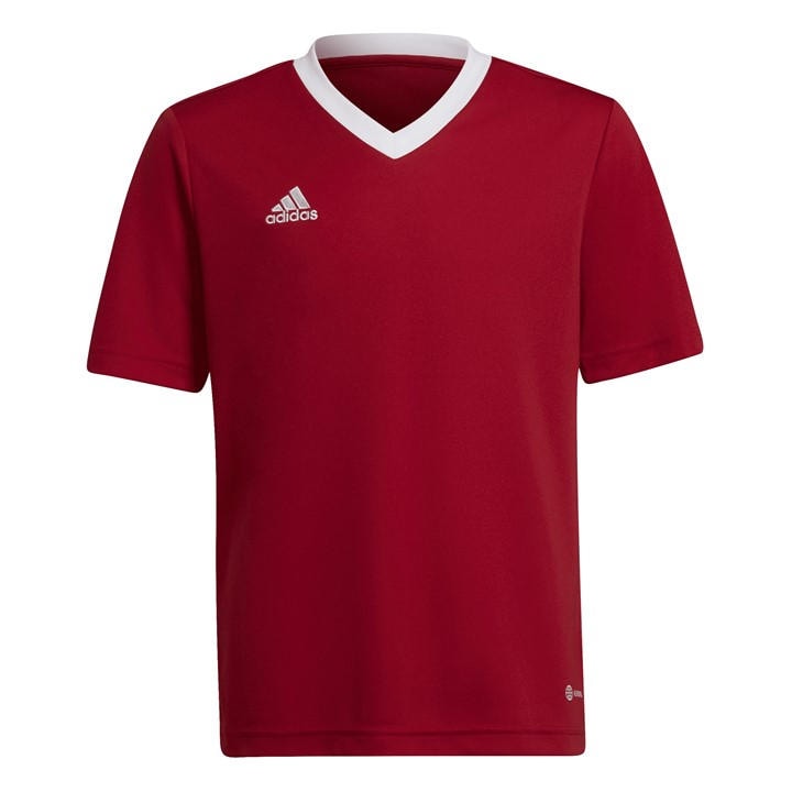 Adidas  Kids Red Short Sleeve Performance T-Shirt in Size 5 - 6 Years, Sports Direct