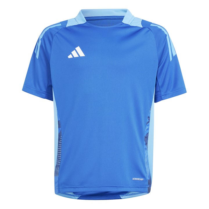 Adidas  Kids Blue ' Tiro24 Short Sleeve Performance T-Shirt in Size 14 Years, Sports Direct
