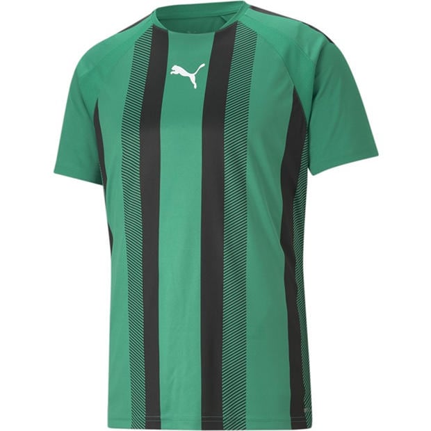 Green/Black/Wht - Puma - Puma Teamliga Striped Jersey T-Shirt Mens