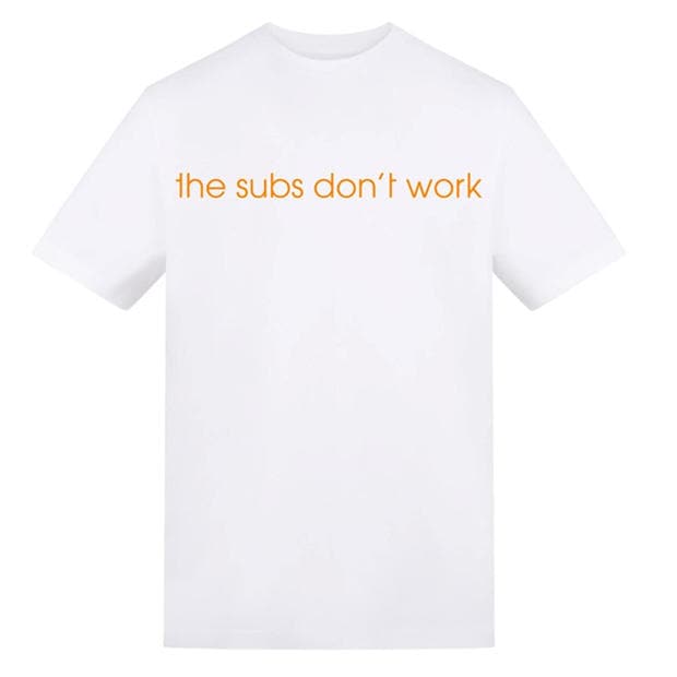 The Subs Don't Work - AWD - Adults Printed England World Cup Tee