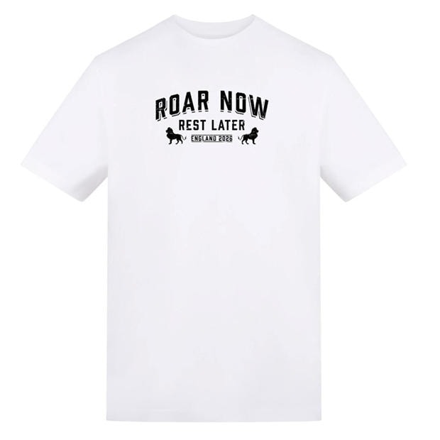 Roar Now Rest Later - AWD - Adults Printed England World Cup Tee
