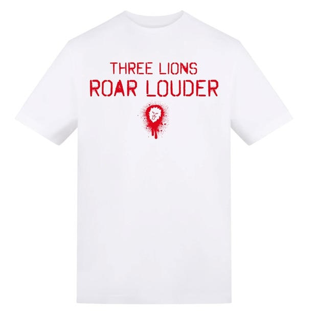 Three Lions Roar Loud - AWD - Adults Printed England World Cup Tee