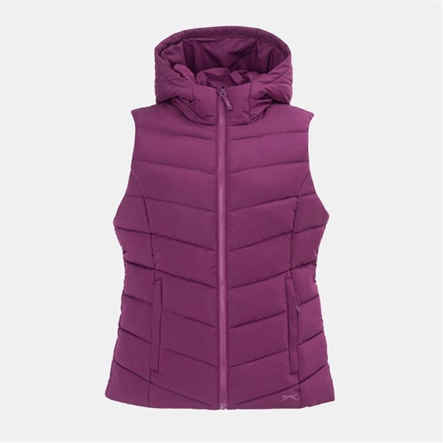 Plum - Slazenger - Women's  Padded Full Zip Gilet