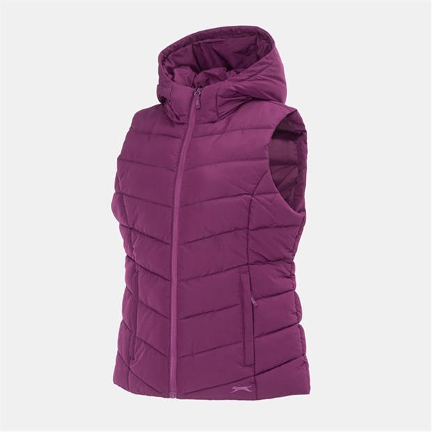 Plum - Slazenger - Women's  Padded Full Zip Gilet