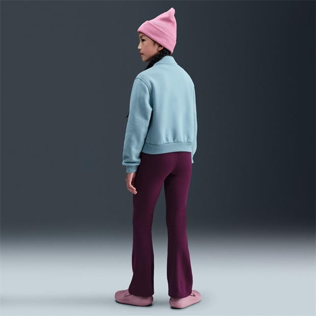 Bordeaux/White - Nike - Sportswear Favorites Big Kids' (Girls') Flared Leggings