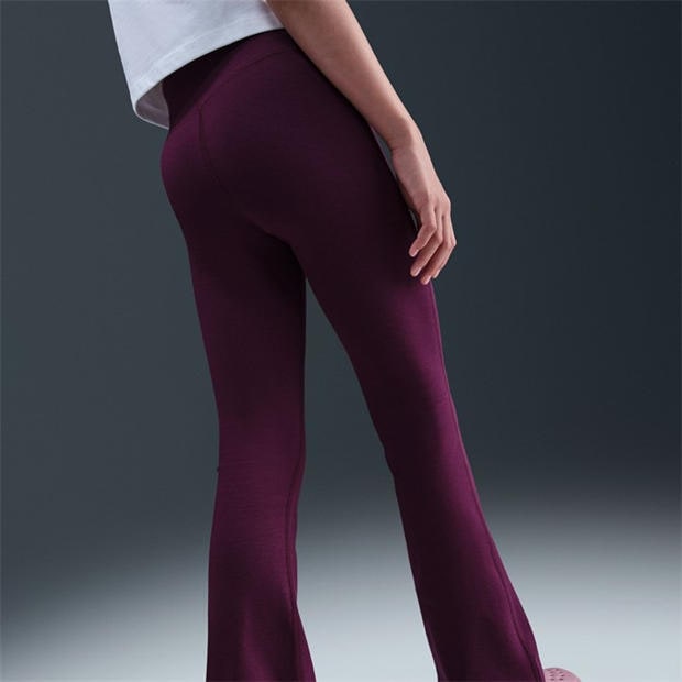 Bordeaux/White - Nike - Sportswear Favorites Big Kids' (Girls') Flared Leggings