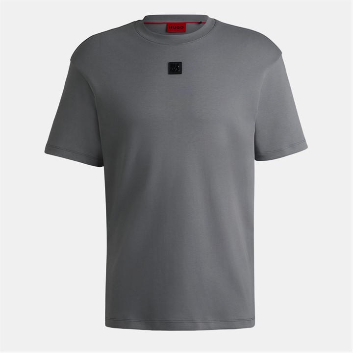 Hugo Men's Grey Regular Fit Dalile T-Shirt in Size L, Sports Direct