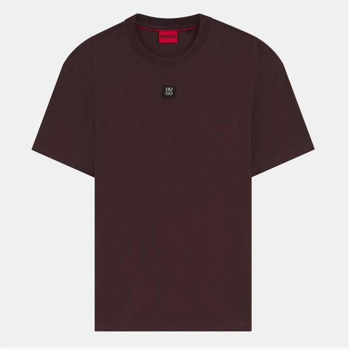 Hugo Men' Brown Regular Fit Dalile T-Shirt in Size S, Sports Direct