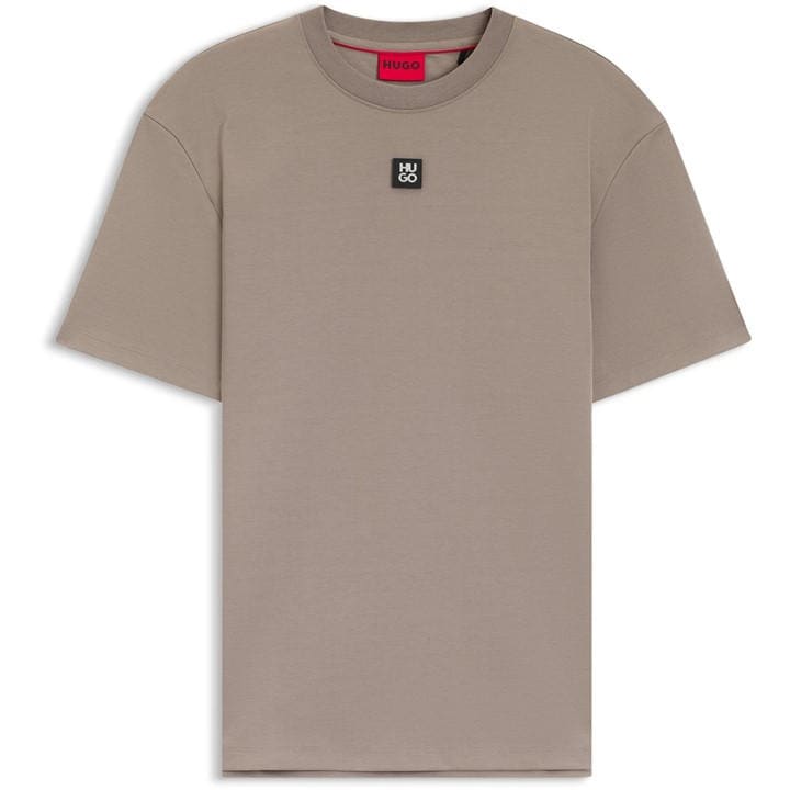 Hugo Men' Brown Regular Fit Dalile T-Shirt in Size S, Sports Direct