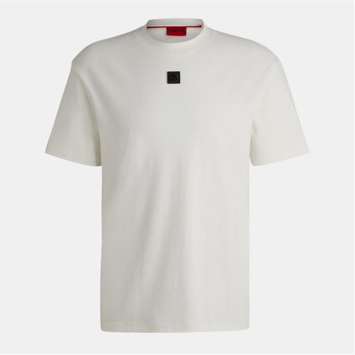 Hugo Men' White Regular Fit Dalile T-Shirt in Size S, Sports Direct