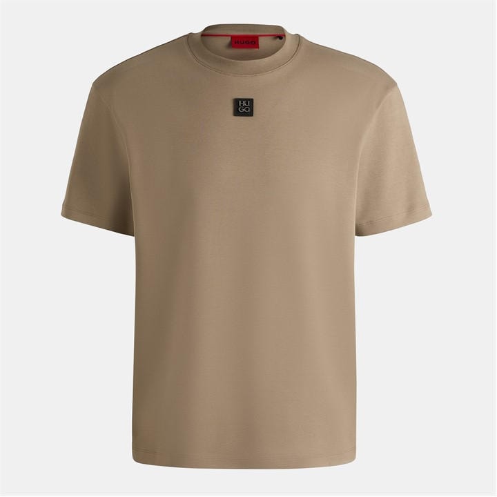 Hugo Men' Beige Regular Fit Dalile T-Shirt in Size S, Sports Direct