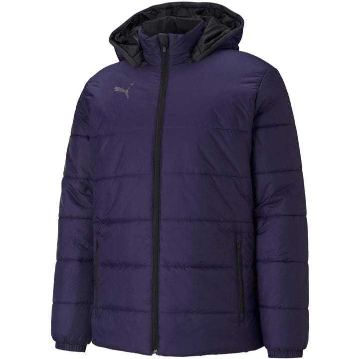 Puma Men' Blue Teamliga Padded Rain Anoraks in Size S, Sports Direct