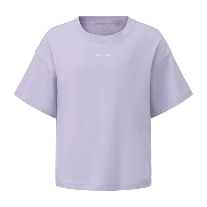 Usa Pro Girls Purple Pro Boxy Tee  in Size 7 - 8 Years, Sports Direct