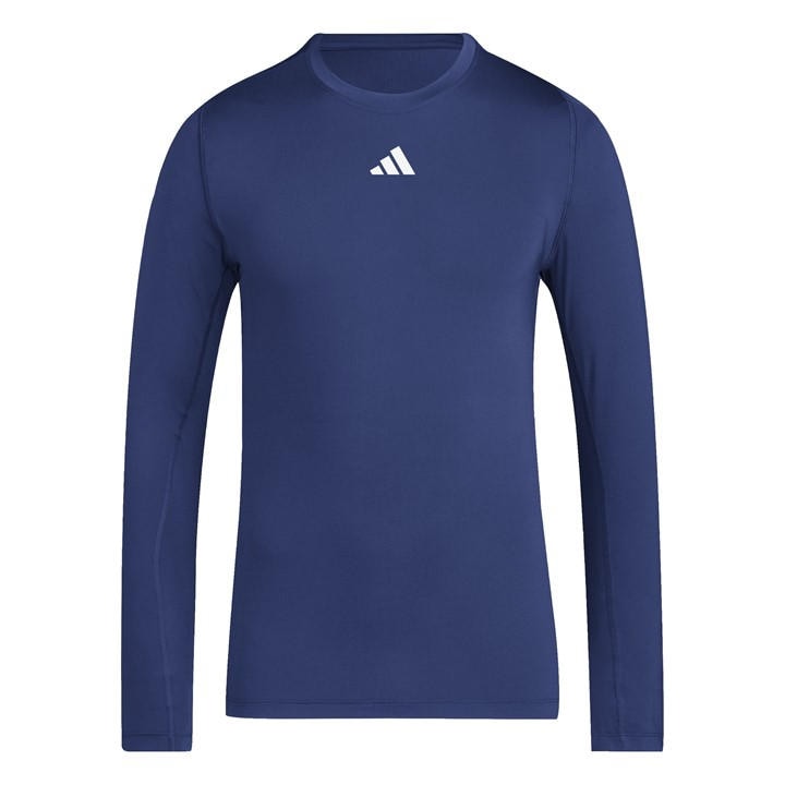 Adidas Men's Blue Techfit Aeroready Long Sleeve Long-Sleeve Top in Size XL, Sports Direct