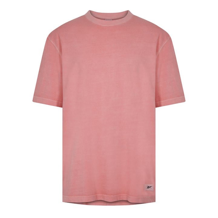 Reebok Men's Pink Classics Natural Dye T-Shirt Extra Small