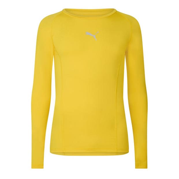 Cyber Yellow - Puma - Puma Liga Baselayer Tee Ls T-Shirt Mens