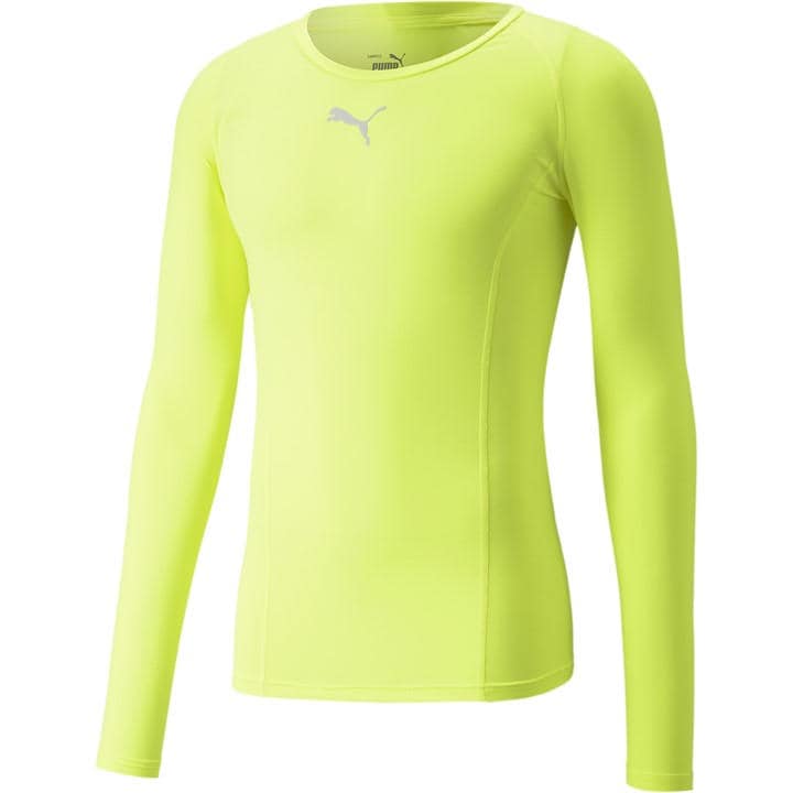 Puma Men' Yellow Liga Baselayer Tee Ls T-Shirt in Size S, Sports Direct