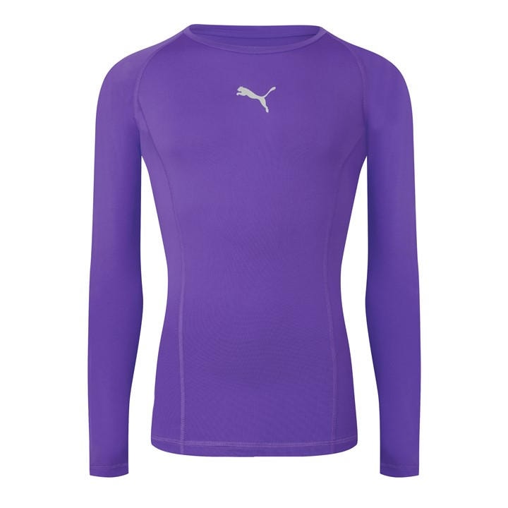 Puma Men' Purple Liga Baselayer Tee Ls T-Shirt in Size S, Sports Direct