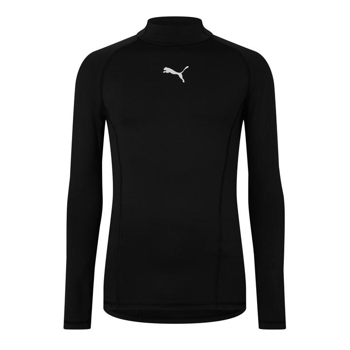 Puma Men's Black Liga Baselayer Tee Ls Warm T-Shirt in Size M, Sports Direct
