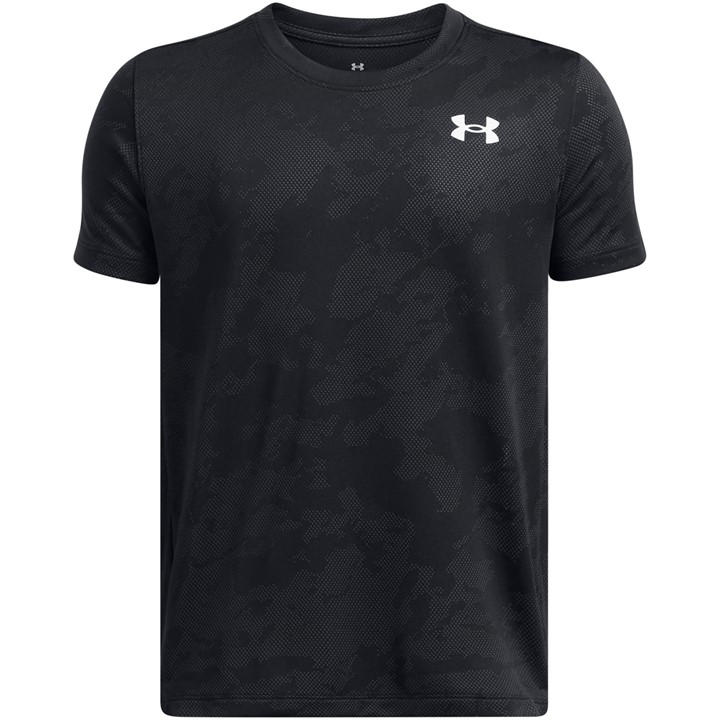 Under Armour Boys Black Kids' Short-Sleeve Performance Gym Top in Size 7 - 8 Years, Sports Direct