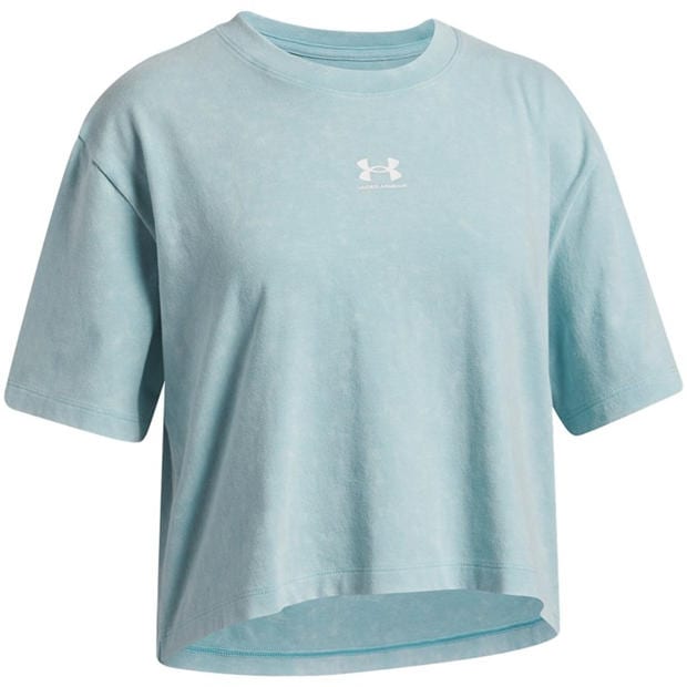 Blue Haze/White - Under Armour - Kids Rival Short Sleeve Top
