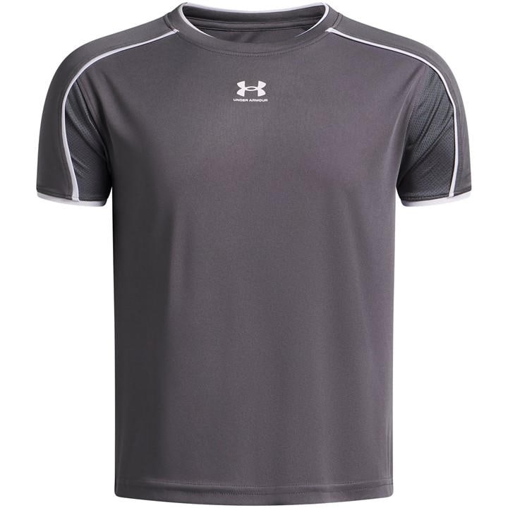 Under Armour Boys Grey Kids' Chall Train Short Sleeve Performance Gym Top in Size 13 - 14 Years, Sports Direct