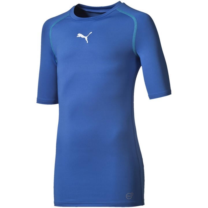 Puma Boys Blue (5) Tb Ss Tee (Vent)  in Size 7 - 8 Years, Sports Direct