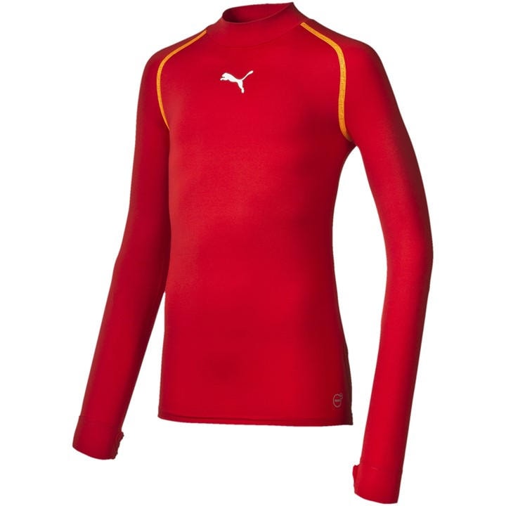 Puma  Kids Red (5) Tb Ls Tee Warm (Vent)  in Size 11 - 12 Years, Sports Direct
