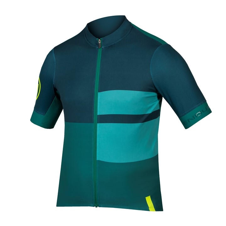 Endura Men' Green Fs260 Print Short Sleeve Jersey in Size S, Sports Direct