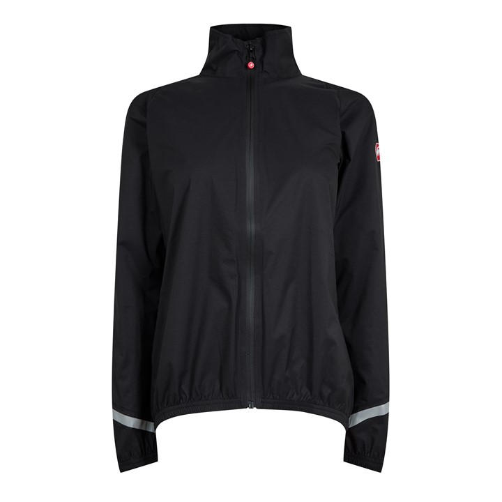 Sports Direct Castelli Women's Windproof Water-Resistant Reflective Performance Cycling Jacket - Black | Massive selection of Sports + Interest FREE credit.
